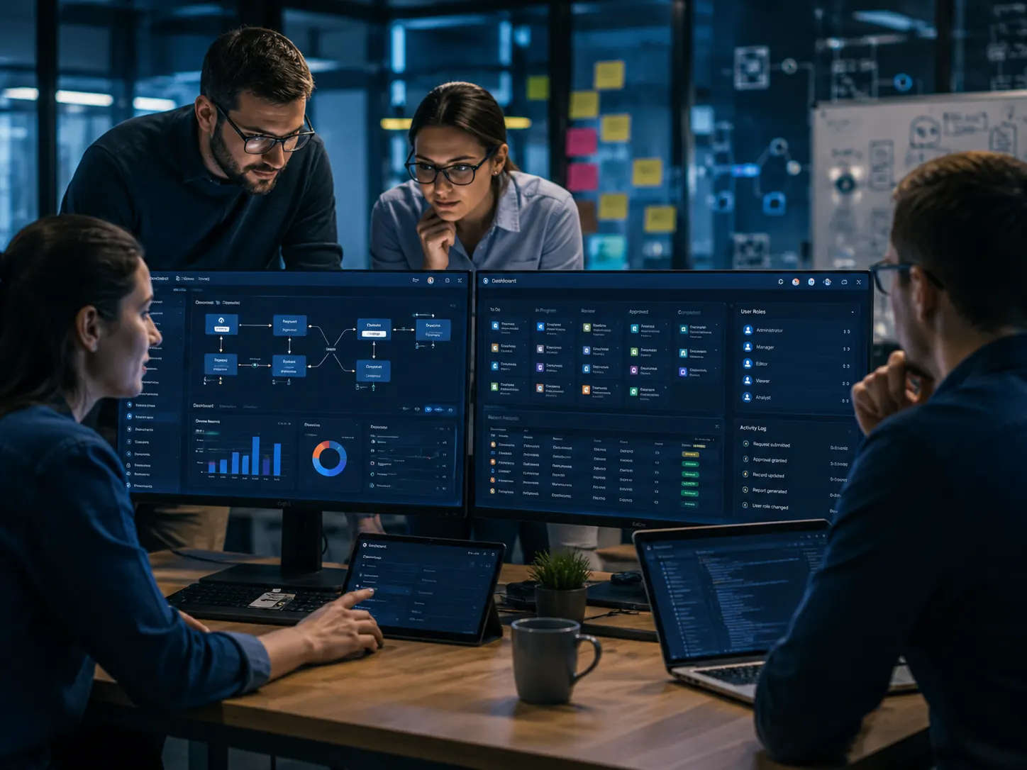 Custom software dashboard supporting business workflows